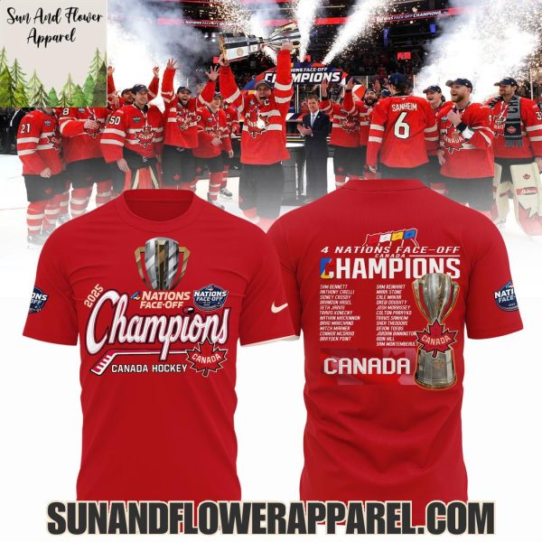 2025 Canada Hockey 4 Nations Face-Off Champions Hoodie – Limited Edition