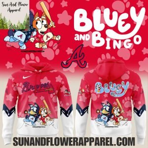 Atlanta Braves 2025 Bluey And Bingo Hoodie