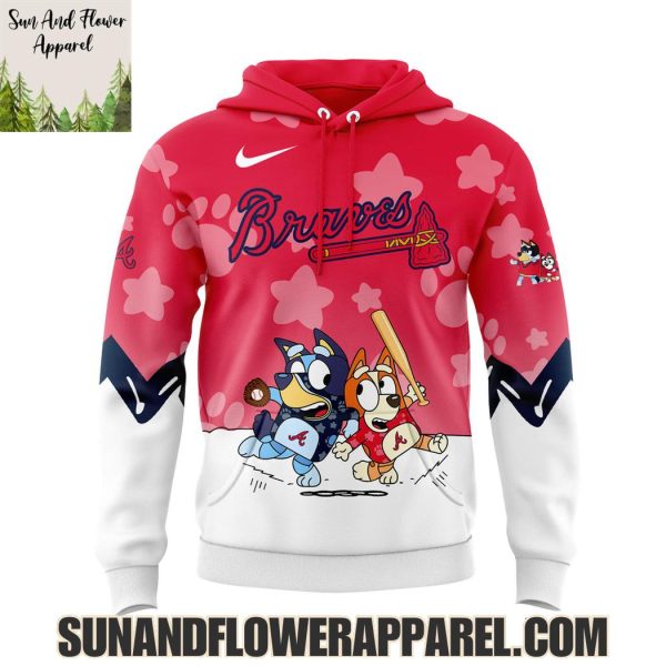 Atlanta Braves 2025 Bluey And Bingo Hoodie