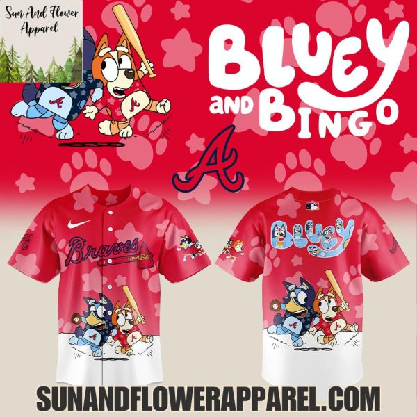 Atlanta Braves 2025 Bluey And Bingo Hoodie