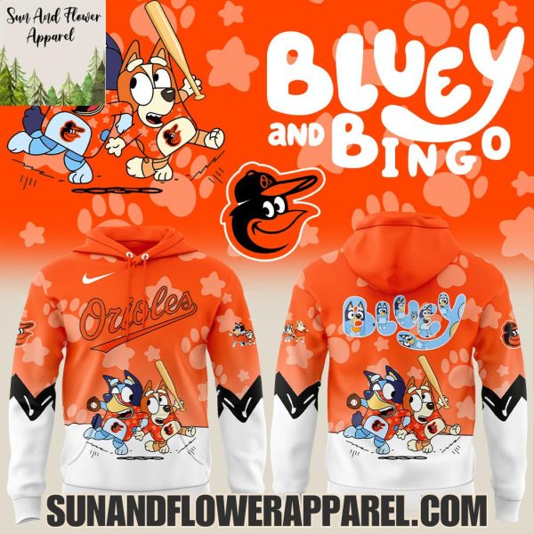 Baltimore Orioles 2025 Bluey And Bingo Hoodie