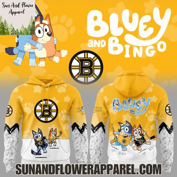 Boston Bruins 2025 Bluey And Bingo Hoodie