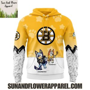 Boston Bruins 2025 Bluey And Bingo Hoodie