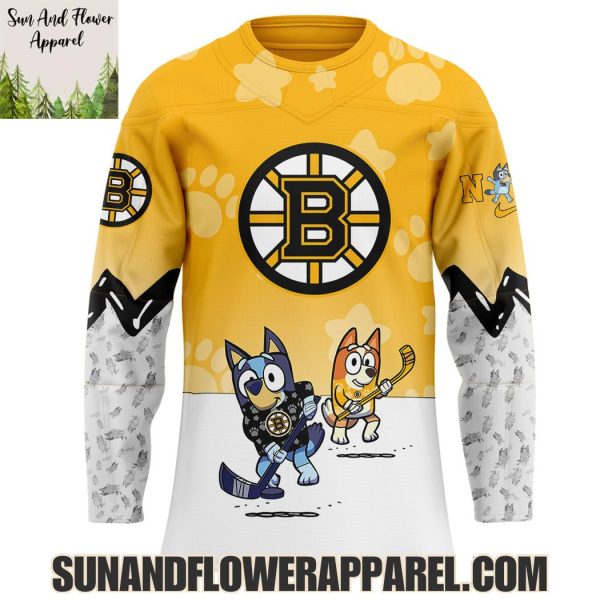 Boston Bruins 2025 Bluey And Bingo Hoodie