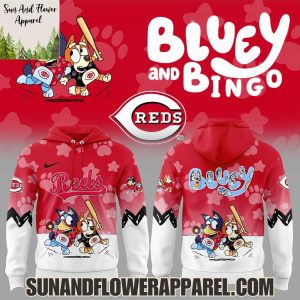 Cincinnati Reds 2025 Bluey And Bingo Hoodie