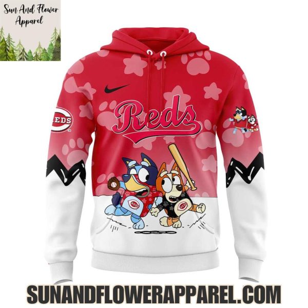 Cincinnati Reds 2025 Bluey And Bingo Hoodie