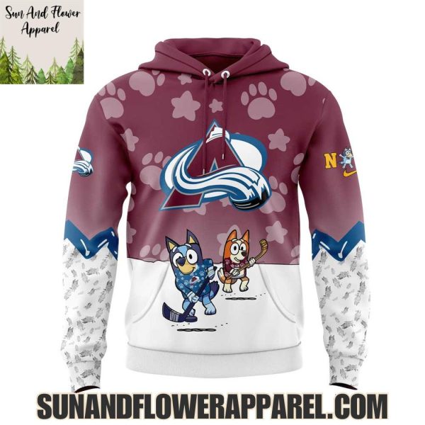 Colorado Avalanche 2025 Bluey And Bingo Hoodie