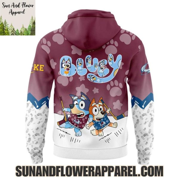 Colorado Avalanche 2025 Bluey And Bingo Hoodie