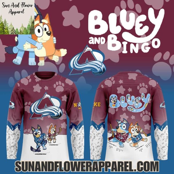 Colorado Avalanche 2025 Bluey And Bingo Hoodie