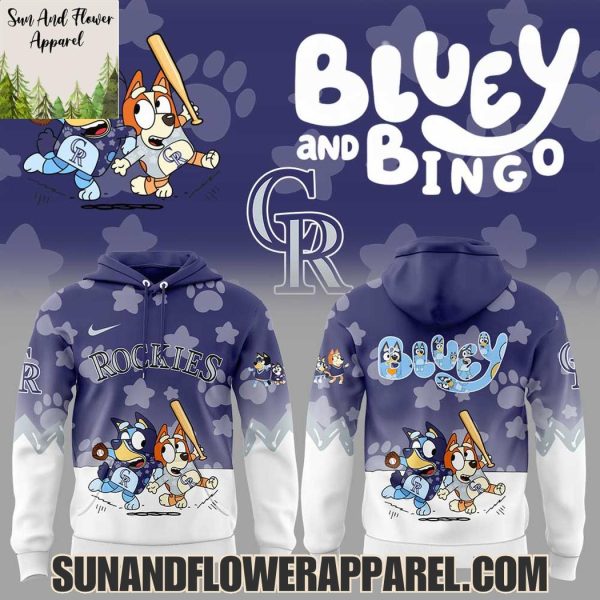 Colorado Rockies 2025 Bluey And Bingo Hoodie