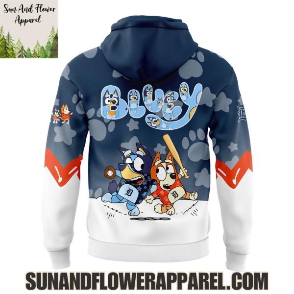 Detroit Tigers 2025 Bluey And Bingo Hoodie