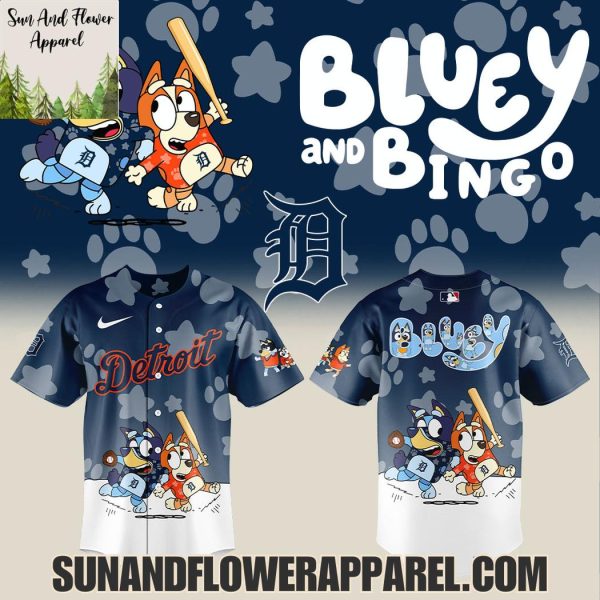 Detroit Tigers 2025 Bluey And Bingo Hoodie