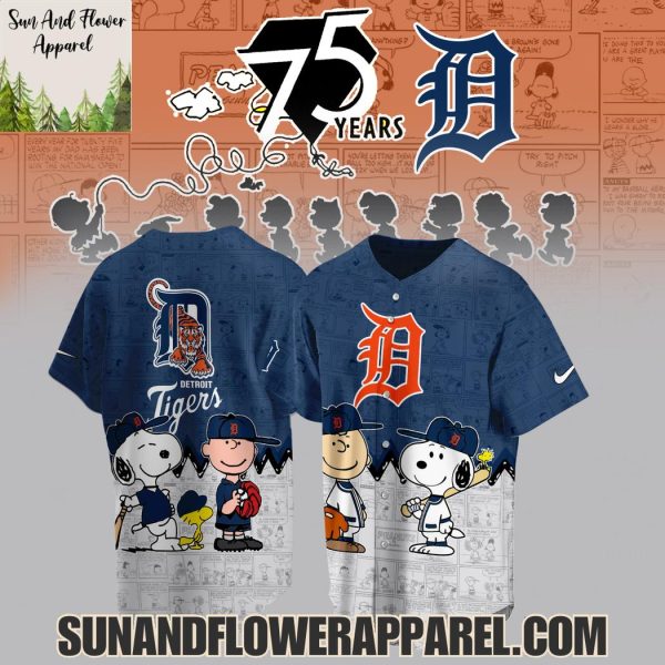 Detroit Tigers Peanuts Night Happiness Is 75 Years Hoodie