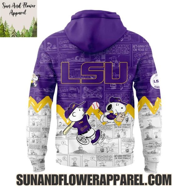 LSU Tigers Baseball Peanuts Night Happiness Is 75 Years Hoodie