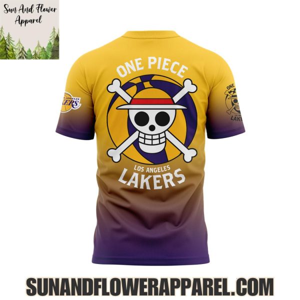 Luffy One Piece x Los Angeles Lakers Gold And Purple 2025 Limited Edition Hoodie