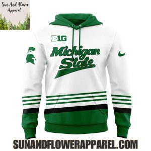 Michigan State Spartans Men’s Ice Hockey 2025 Kelly Greens Uniform Hoodie