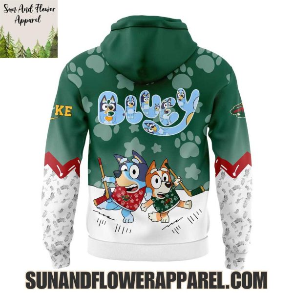 Minnesota Wild 2025 Bluey And Bingo Hoodie