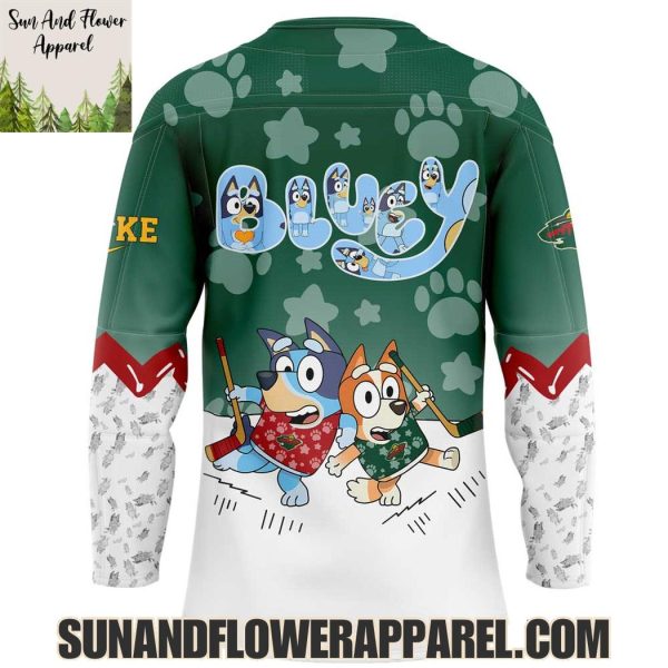 Minnesota Wild 2025 Bluey And Bingo Hoodie