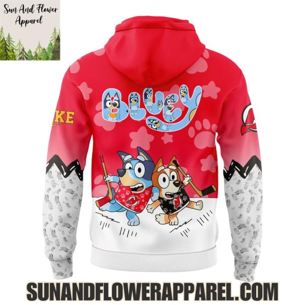 New Jersey Devils 2025 Bluey And Bingo Hoodie