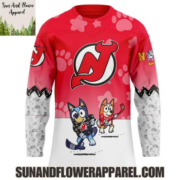 New Jersey Devils 2025 Bluey And Bingo Hoodie