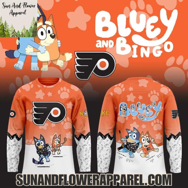 Philadelphia Flyers 2025 Bluey And Bingo Hoodie