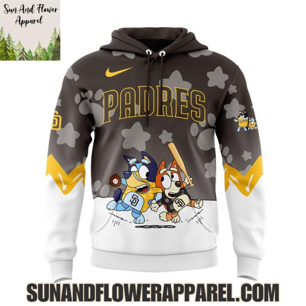 San Diego Padres 2025 Bluey And Bingo Hoodie