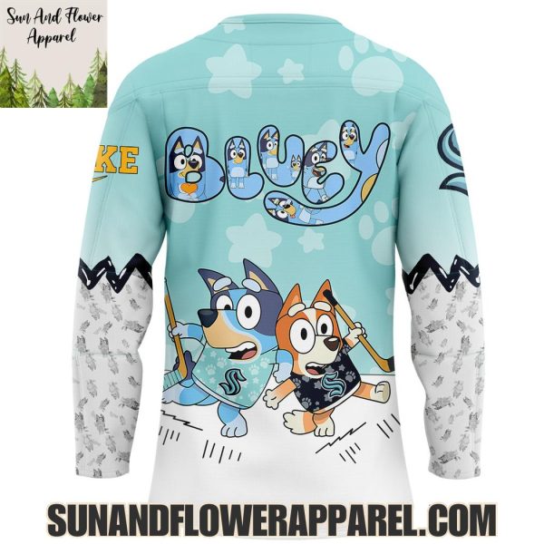 Seattle Kraken 2025 Bluey And Bingo Hoodie