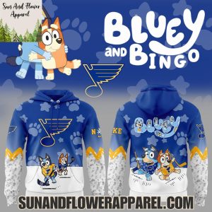 St. Louis Blues 2025 Bluey And Bingo Hoodie