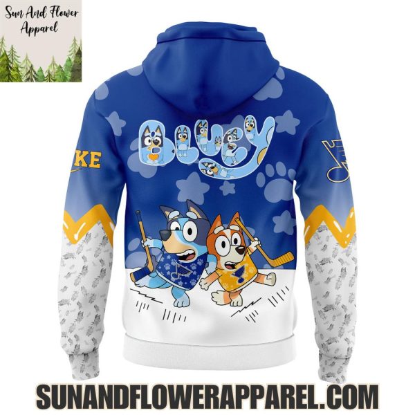 St. Louis Blues 2025 Bluey And Bingo Hoodie