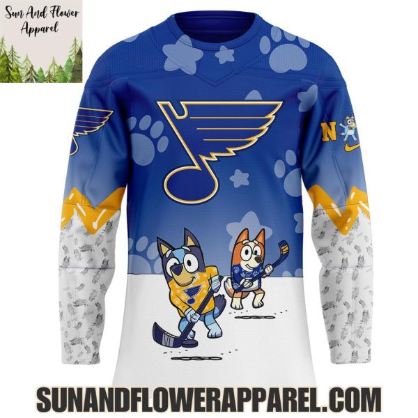 St. Louis Blues 2025 Bluey And Bingo Hoodie