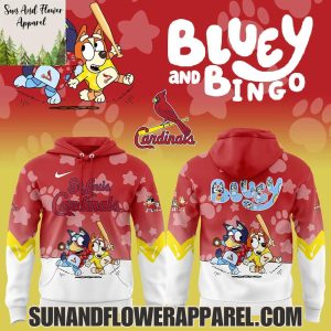 St. Louis Cardinals 2025 Bluey And Bingo Hoodie