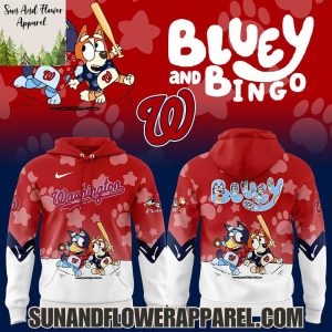 Washington Nationals 2025 Bluey And Bingo Hoodie