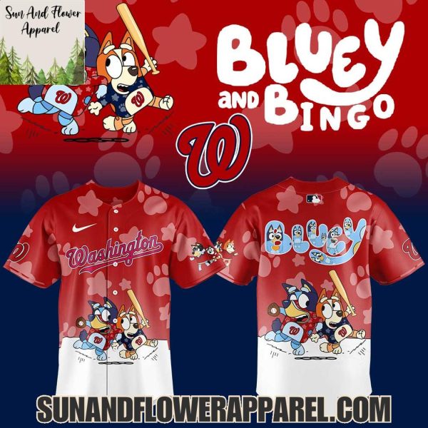 Washington Nationals 2025 Bluey And Bingo Hoodie