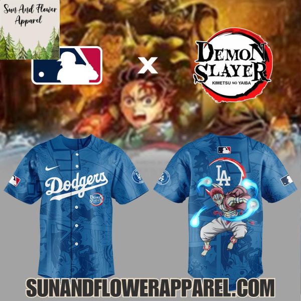 2025 Los Angeles Dodgers x Akaza Demon Slayer Kimetsu No Yaiba Limited Edition Hoodie