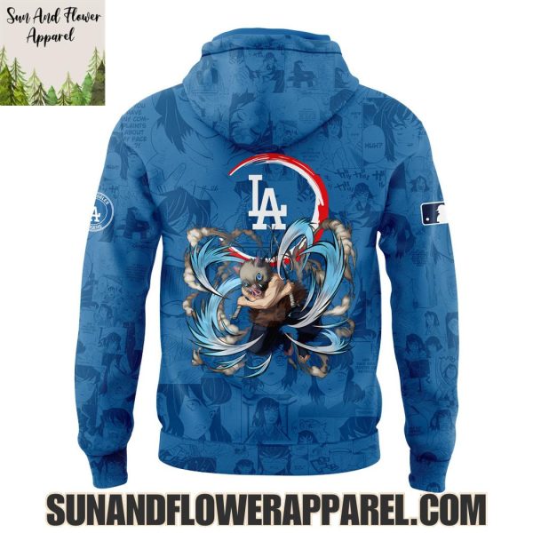 2025 Los Angeles Dodgers x Inosuke Hashibira Demon Slayer Kimetsu No Yaiba Limited Edition Hoodie