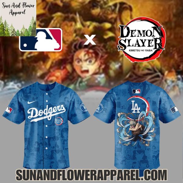 2025 Los Angeles Dodgers x Inosuke Hashibira Demon Slayer Kimetsu No Yaiba Limited Edition Hoodie