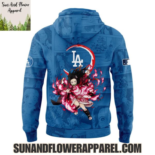 2025 Los Angeles Dodgers x Nezuko Kamado Demon Slayer Kimetsu No Yaiba Limited Edition Hoodie