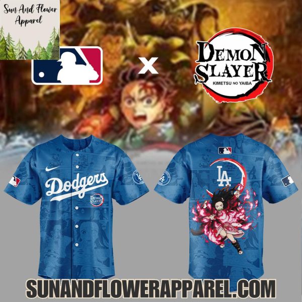 2025 Los Angeles Dodgers x Nezuko Kamado Demon Slayer Kimetsu No Yaiba Limited Edition Hoodie