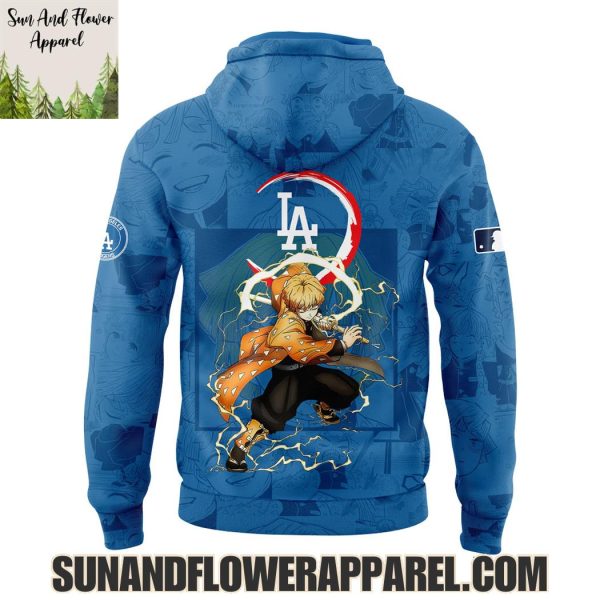 2025 Los Angeles Dodgers x Zenitsu Agatsuma Demon Slayer Kimetsu No Yaiba Limited Edition Hoodie