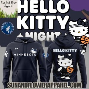 2025 Minnesota Timberwolves Hello Kitty Night Special Edition Hoodie