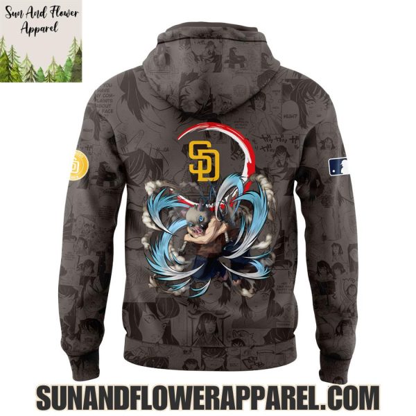 2025 San Diego Padres x Inosuke Hashibira Demon Slayer Kimetsu No Yaiba Limited Edition Hoodie