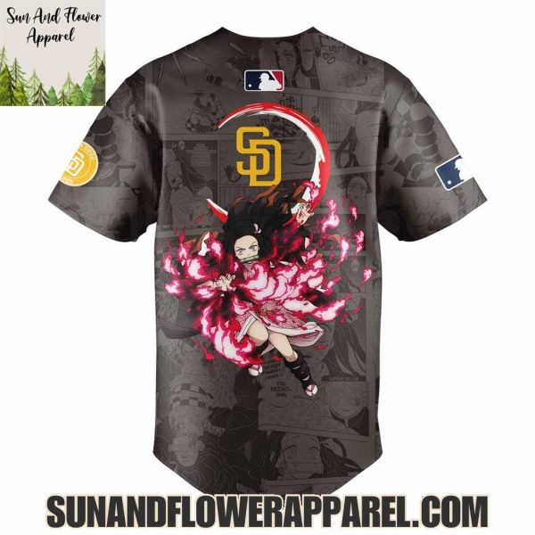 2025 San Diego Padres x Nezuko Kamado Demon Slayer Kimetsu No Yaiba Limited Edition Hoodie