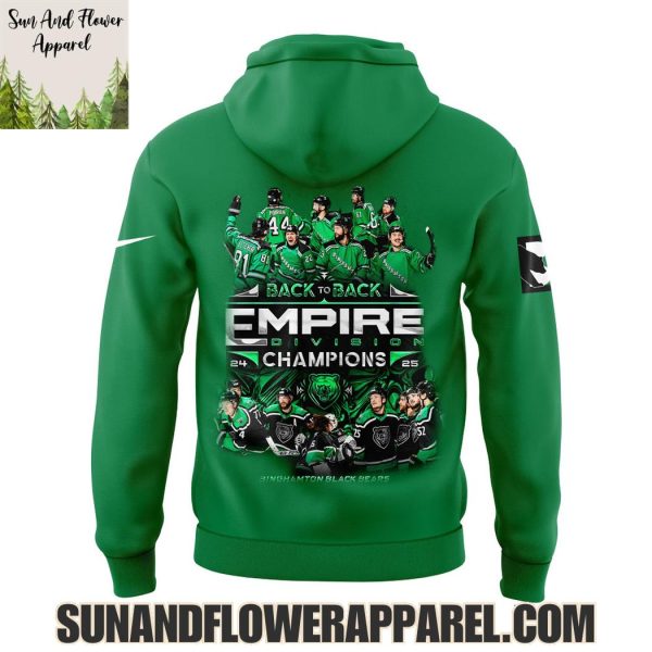 Back To Back Empire Division Champions 2025 Binghamton Black Bears Limited Edition Hoodie