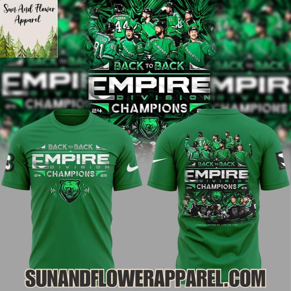 Back To Back Empire Division Champions 2025 Binghamton Black Bears Limited Edition Hoodie