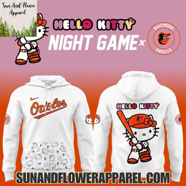 Baltimore Orioles Hello Kitty Night 2025 Special Edition Hoodie