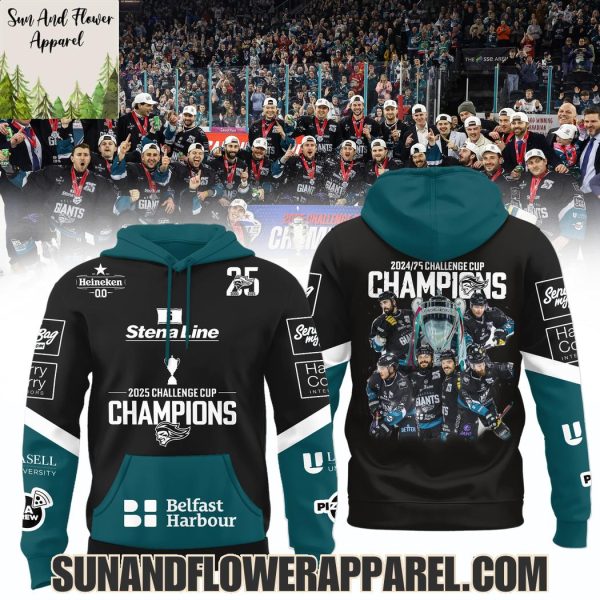 Belfast Giants 2025 Challenge Cup Champions Special Edition Hoodie