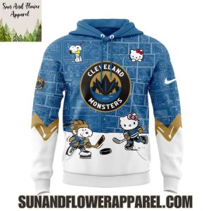 Cleveland Monsters Snoopy x Hello Kitty 2025 Limited Edition Hoodie