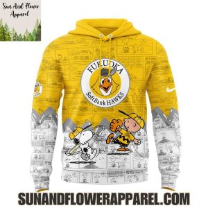 Fukuoka SoftBank Hawks Peanuts Night Happiness Is 75 Years Hoodie