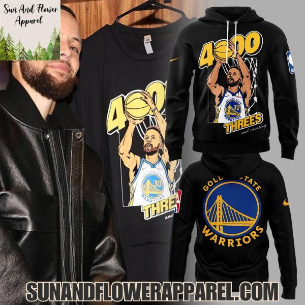 Golden State Warriors x Stephen Curry 4000th Threes And Counting Limited Edition Hoodie