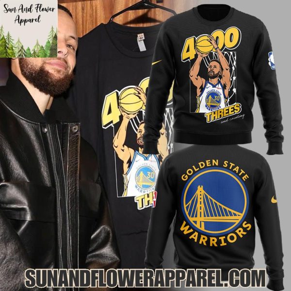 Golden State Warriors x Stephen Curry 4000th Threes And Counting Limited Edition Hoodie